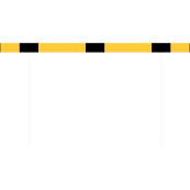 Barrier | aluminium profile | white coated / | red reflecting | yellow / black | one-sided pasted | cross tube length: 5000 mm